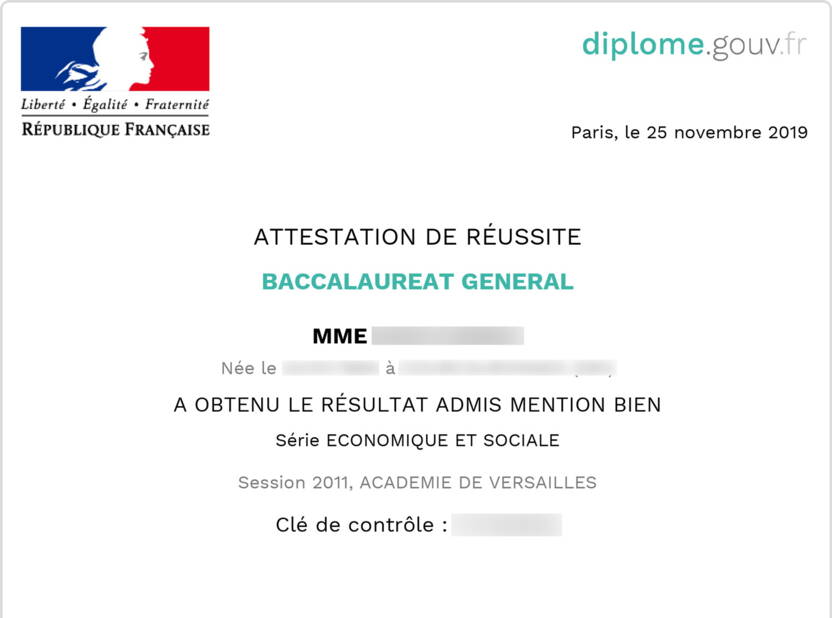 Mon diplôme en ligne